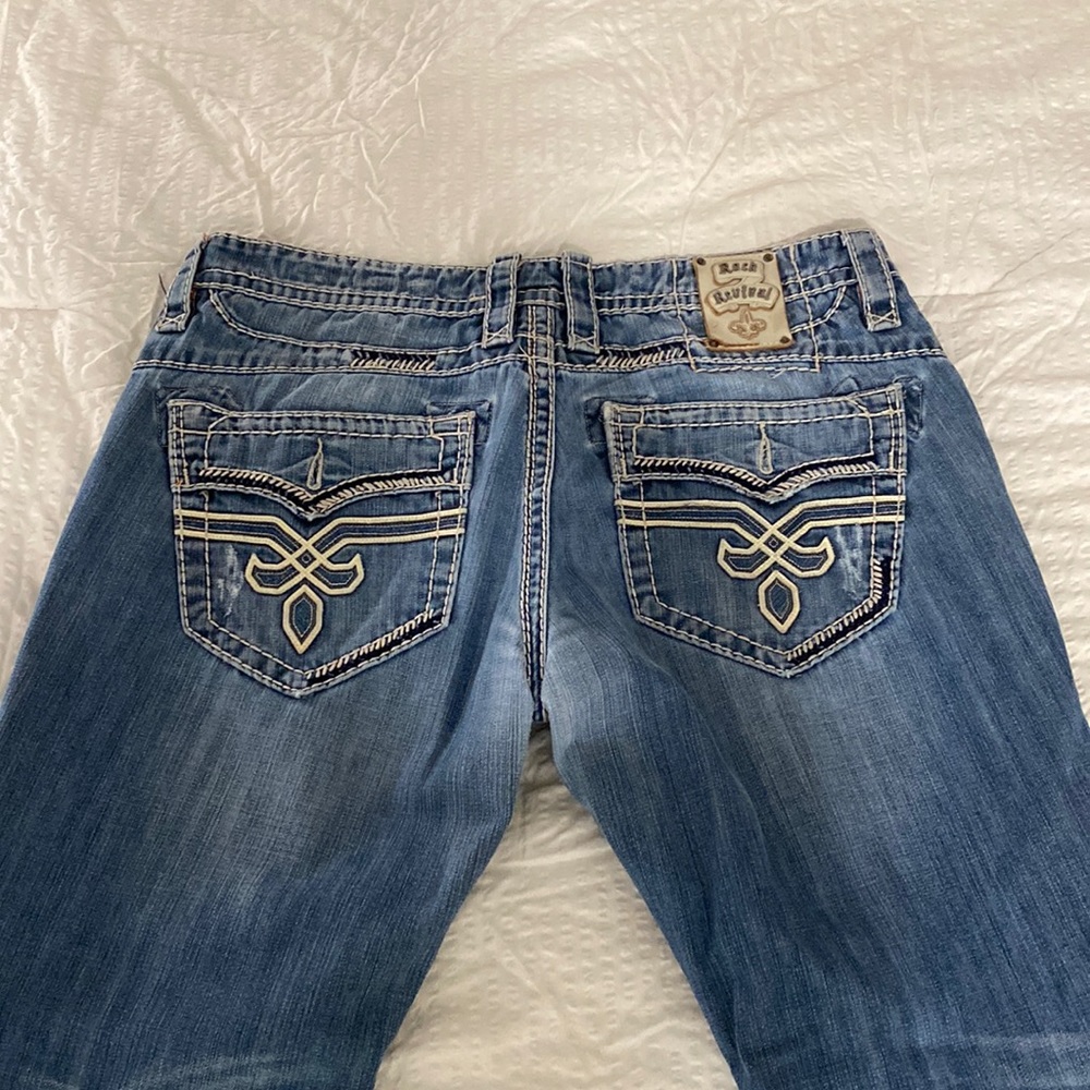 Mens distressed Rock Revival jeans